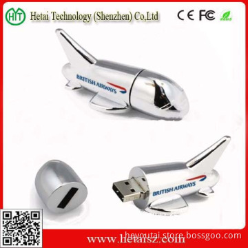 4GB Airplane Shaped Metal USB Flash Drive with Laser Logo